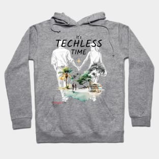 Techless Time Beach Tropical Island Lovers Hoodie